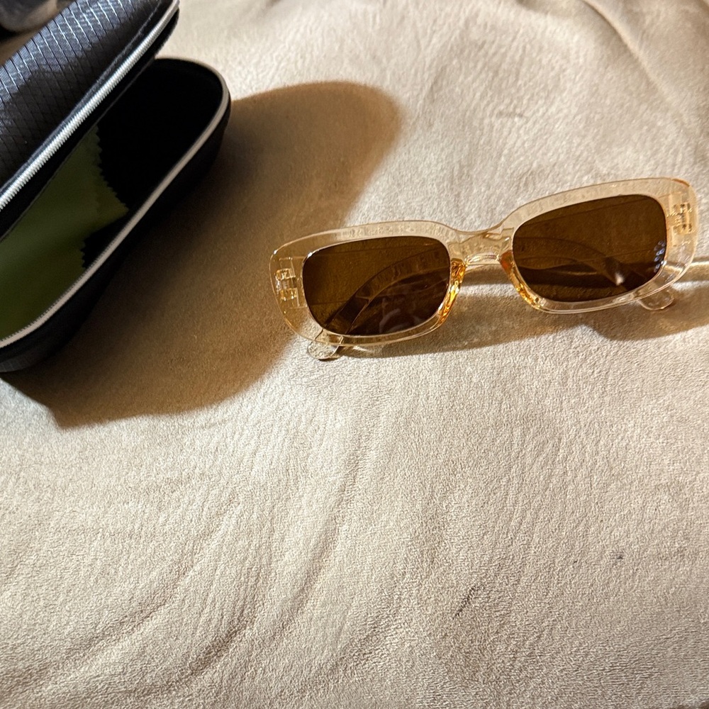 Transparent Sunglasses with Brown Lenses